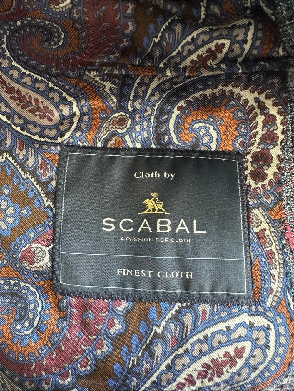 Bespoke Scabal Saville Row Silk Blue Linen Blend Blazer Made in Germany EU52